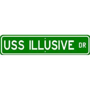  USS ILLUSIVE MSO448 Street Sign   Navy