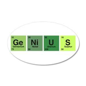   Wall Vinyl Sticker Genius Periodic Table of Elements Science Geek Nerd
