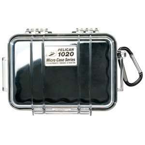  Pelican 1020 Micro Case w/Clear Lid   Black Electronics