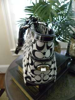 Signature Pleated East/West Pleated Black/Silver Gallery Tote Shoulder 