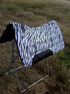 Horse Saddle Pad Cordura Wool Felt 32 X 31 Tack Tough Equine Zebra 