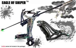 Eagle of Sniper Slingshot Hunter Catapult with Arrow rest + Cowhide 