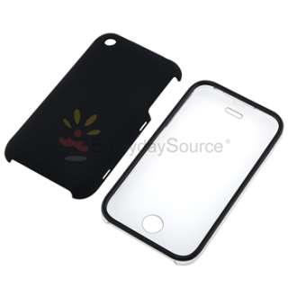   PROTECTION Black Clear Hard Case Cover+Car Charger for iphone 3GS 3G