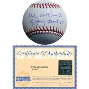  Mike McCormick Autographed Ball   with Cy Young Giants 67 