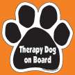 Dog Paw Car Magnet Therapy Dog On Board  