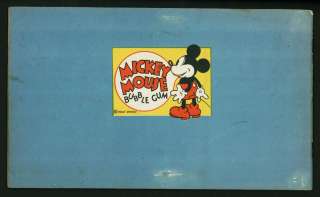 1930s Mickey Mouse Picture Card Album with 11 cards  