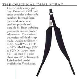 Brand New Original Izzo Dual Golf Strap S/M Small/Med  