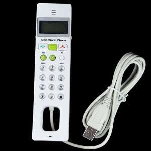  LCD USB Phone Telephone Internet Skype VOIP Handset White 
