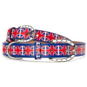  Mascot UJL056A .75 in.   Union Jack Painted Leather Lead 