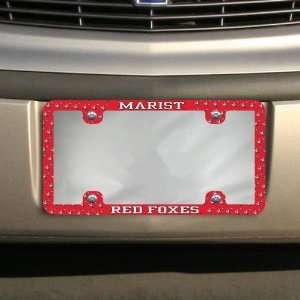   Marist Red Foxes Thin Rim Mini Logo License Plate Frame Sports