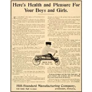 1906 Ad Geared Car Irish Mail Hill Standard Bicycle   Original Print 