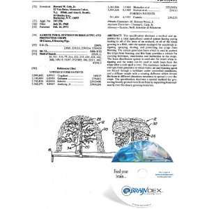   Patent CD for AGRICULTURAL SYSTEM FOR IRRIGATING AND PROTECTING CROPS
