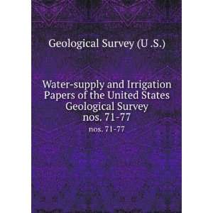  Water supply and Irrigation Papers of the United States 