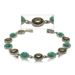   Bracelet Marcasite Silver Circle of Life Link GEMaffair Jewelry