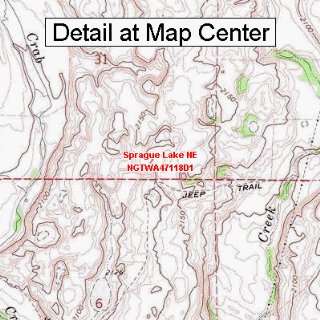   Quadrangle Map   Sprague Lake NE, Washington (Folded/Waterproof