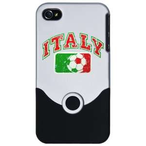   or 4S Slider Case Silver Italy Italian Soccer Grunge   Italian Flag