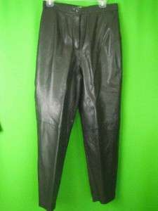 Lord & Taylor Black Leather NEW Modern Pants 12P  