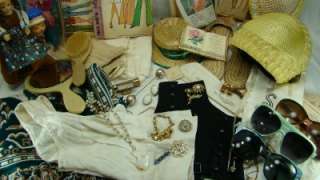   Junk Drawer Lot Collectibles Jewelry Leggins Patterns Vanity  