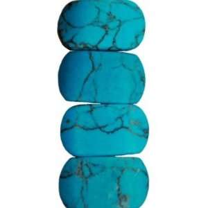 Synthetic Turquoise with Matrix Half Moon Beads Pack of 7 