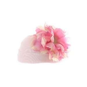  Jamie Rae Pale Pink Cotton Hat with Pale Pink Peony Size 0 