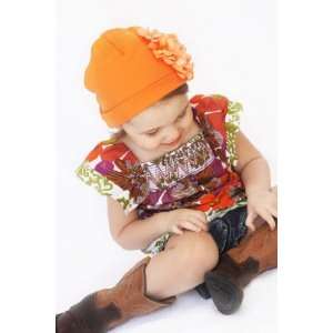  Orange Geranium Cotton Hat Baby
