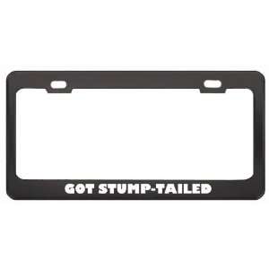 Got Stump Tailed Macaque? Animals Pets Black Metal License Plate Frame 