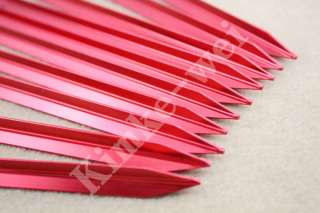 Pack of 10 Red Aluminium Tent Pegs Camping Trip New 9  