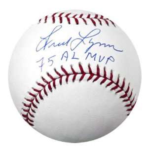  Fred Lynn Boston Red Sox Autographed Baseball with 75 MVP 