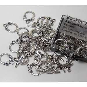   Toggle Clasps 2 Side Design 14mm Loop, 17mm Bar, Jewelry Findings