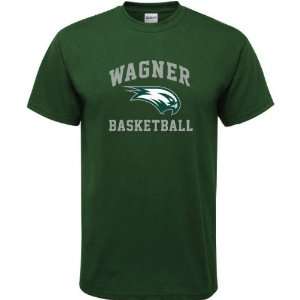 Wagner Seahawks Forest Green Basketball Arch T Shirt  