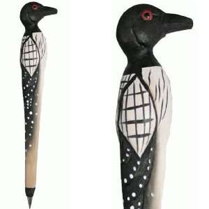  Wooden Loon Duck Pen, 3 pc Set (Hand carved & Painted 
