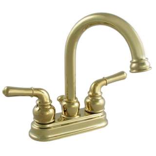 LDR 44024PB Polished Brass 4 Centerset Lavatory Bathroom Faucet