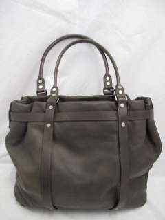Lanvin Army Green Leather Silver Studded Large Kentucky Tote Bag 