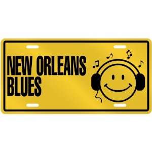   LISTEN NEW ORLEANS BLUES  LICENSE PLATE SIGN MUSIC