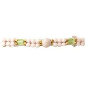  Lisbeth Dahl Rose, Mint and Gold Pearl Hairclip