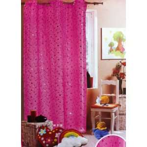  Sparkle Juvi Window Panel with Grommets  Pink