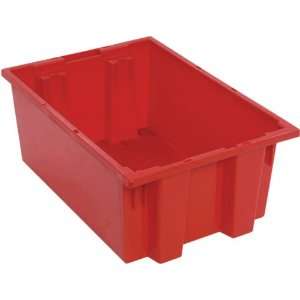   13 1/2 Inch by 8 Inch Stack and Nest Tote, Red, 6 Pack