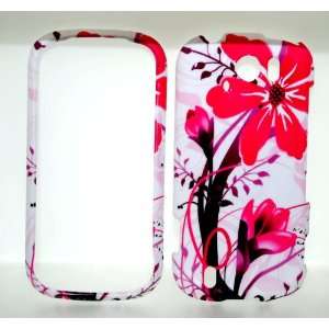  Red Splashing Flower Snap on Protective Cover Case for HTC 