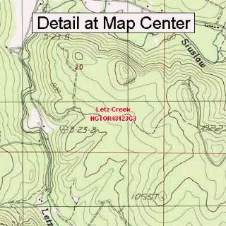  USGS Topographic Quadrangle Map   Letz Creek, Oregon 