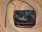 Mondani NY hand bag purse Black w/ brown 6 pockets