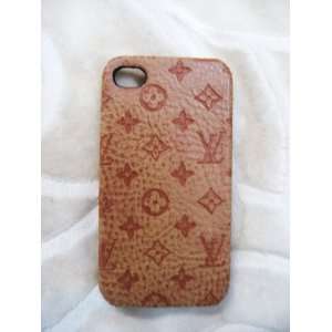  Caramel Leather Hardshell Case Cover for iPhone 4 / 4g 