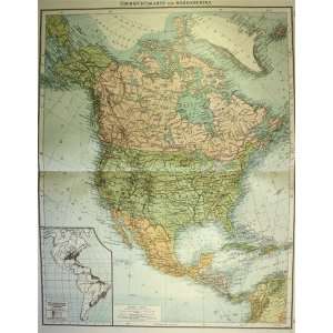  Velhagen and Klasing map of North America (1901) Office 