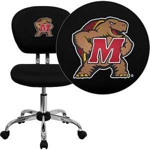  Maryland Terrapins Embroidered Black Mesh Task Chair with 