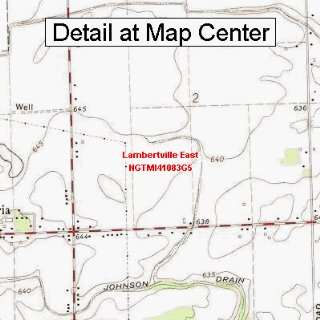 USGS Topographic Quadrangle Map   Lambertville East, Michigan (Folded 