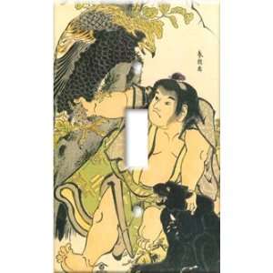   Plate Cover Art Hukusai Kintaro Asian Themed S