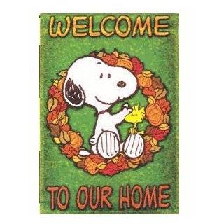 Welcome To Our Home Snoopy Garden Flag   12x18