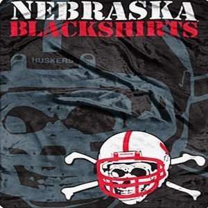  Nebraska Huskers 60x80 Blackshirts Design Royal Plush 