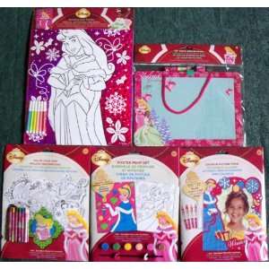  Disney Princess Christmas Art/Craft Kit (5 Kits In All 