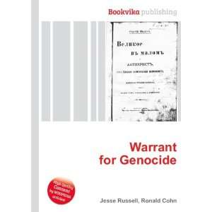  Warrant for Genocide Ronald Cohn Jesse Russell Books