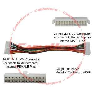  CableHero 24 Pin to 24 Pin ATX Power Supply Extension 